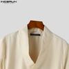 INCERUN Men Front Cross Tops Bandage Sleeveless Casual Loose Tanks Vest