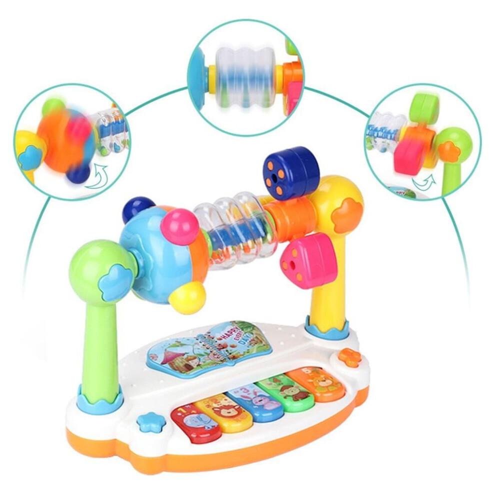 QTBIUQ Musical Piano Toy with Lights & Music, Compatible with Learning, Interactive Play for Toddlers 1-3 Years, Develops Motor Skills