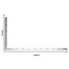 Deli Stainless Steel L-Square Ruler