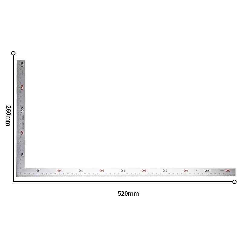 Deli Stainless Steel L-Square Ruler