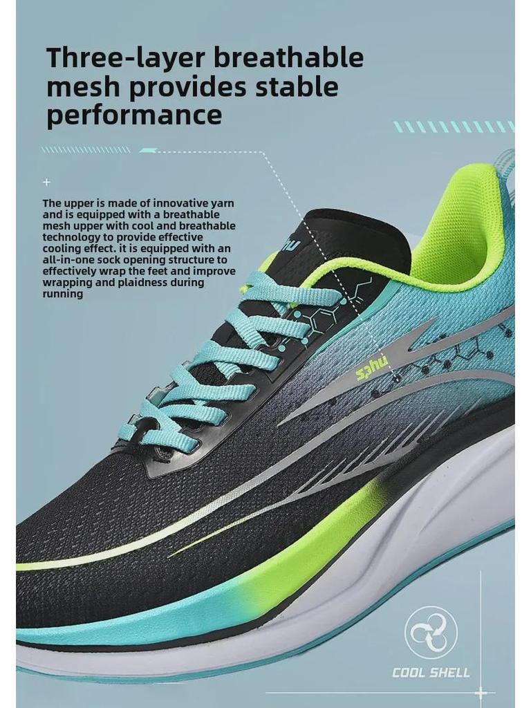 2025 Men's Carbon Plate Running Shoes: Lightweight, Shock-Absorbing, Breathable Gradient Mesh Design