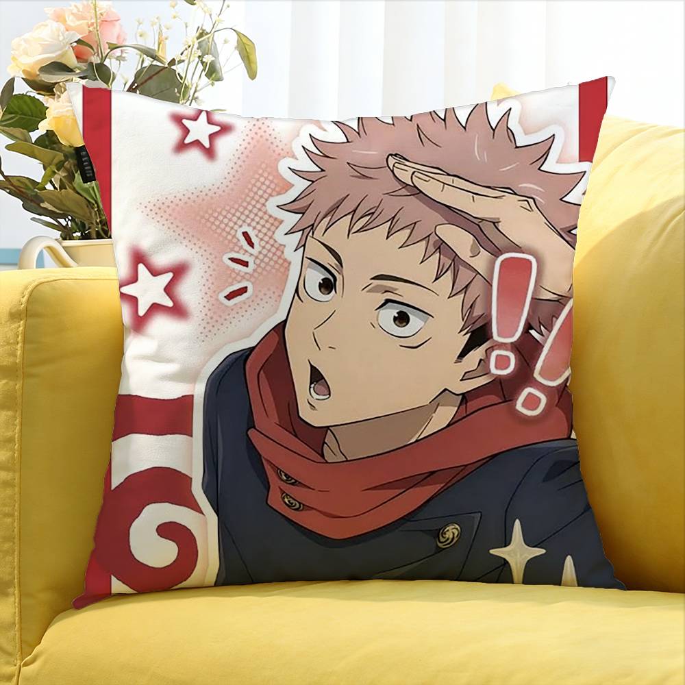 Itadori Yuji Various Sizes Square Pillow Case For Car Home Bedchamber Decor