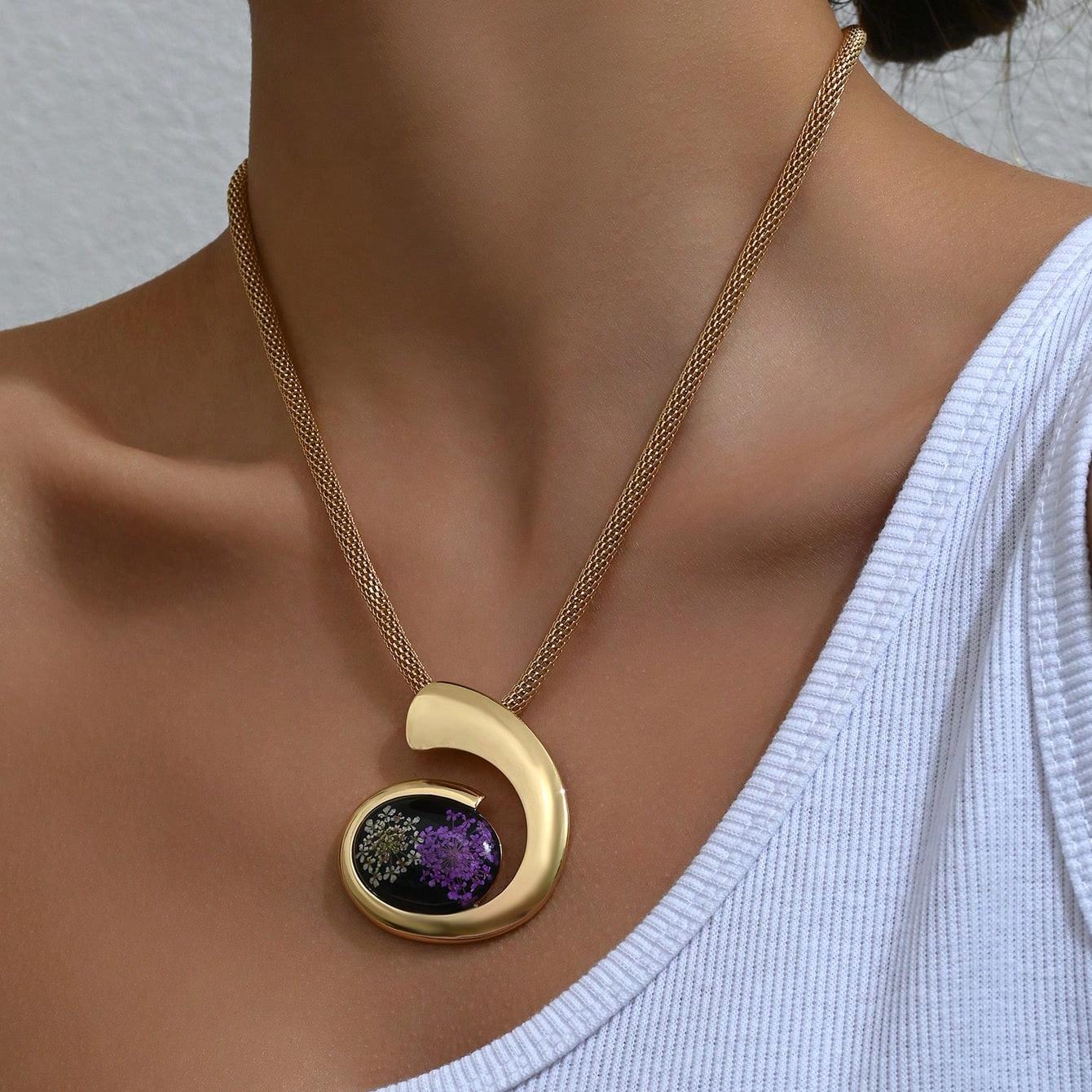 

1 шт. преувеличенный геометрический дизайн, кожаная веревка, длинное ожерелье, модная простая повседневная одежда для женщин и девочек, изысканный подарок на годовщину для вечеринки Size adjustable