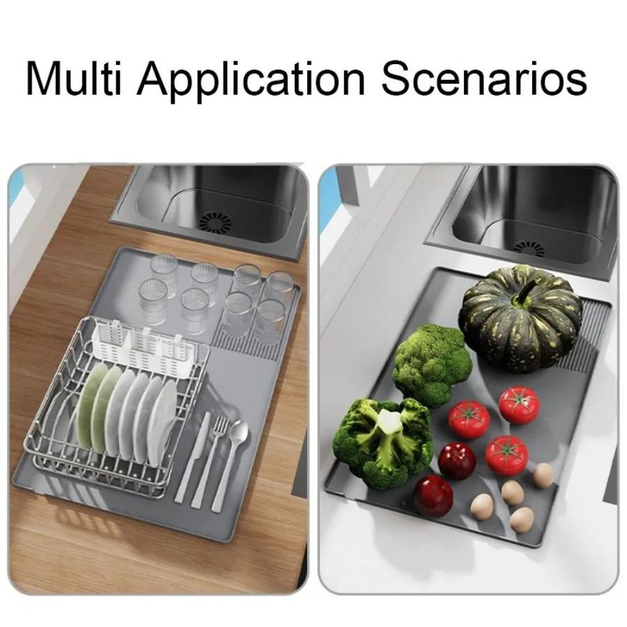 Home Coffee Machine Table Mat Anti Slip Silicone Waterproof Matdrainage Device Coffee Shop Desktop Powder Pressing Accessories