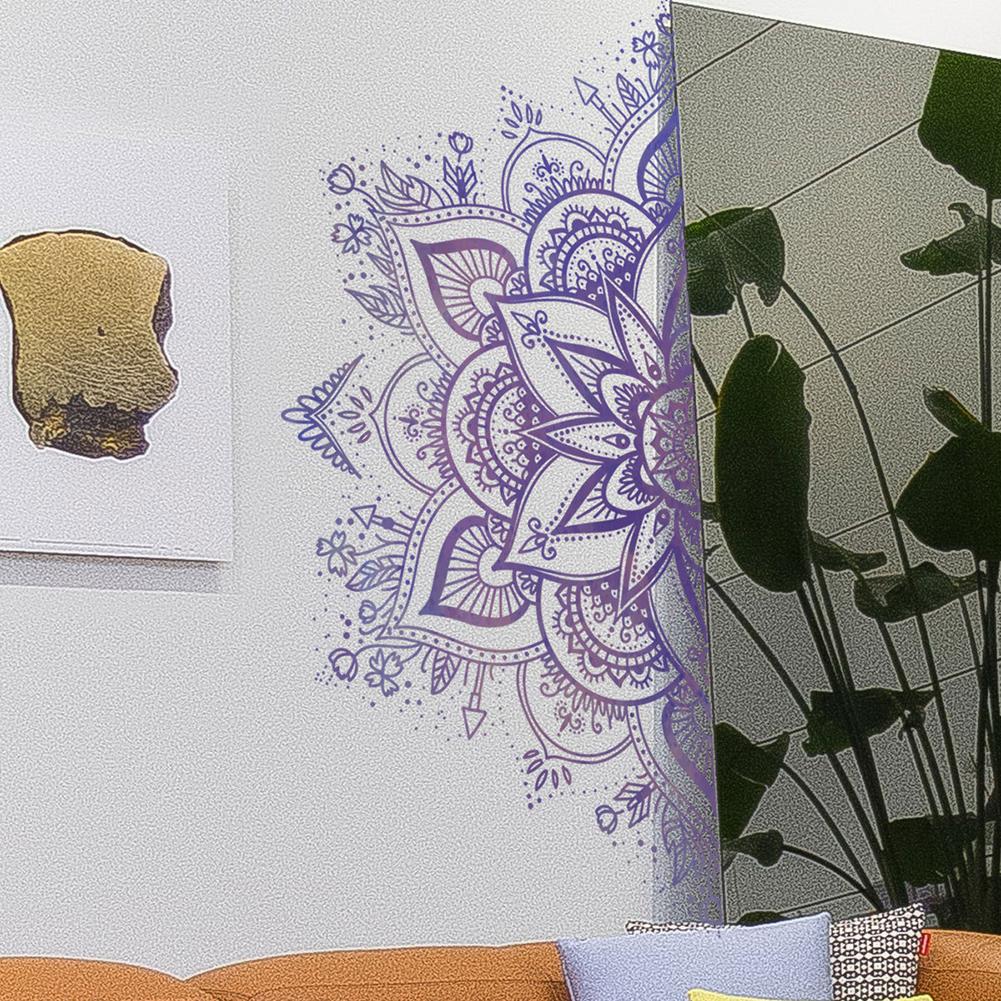 Lotus Wall Sticker Boho Mandala Flower Removable Wall Decals For Living Room Bedroom Tv Wall Decoration