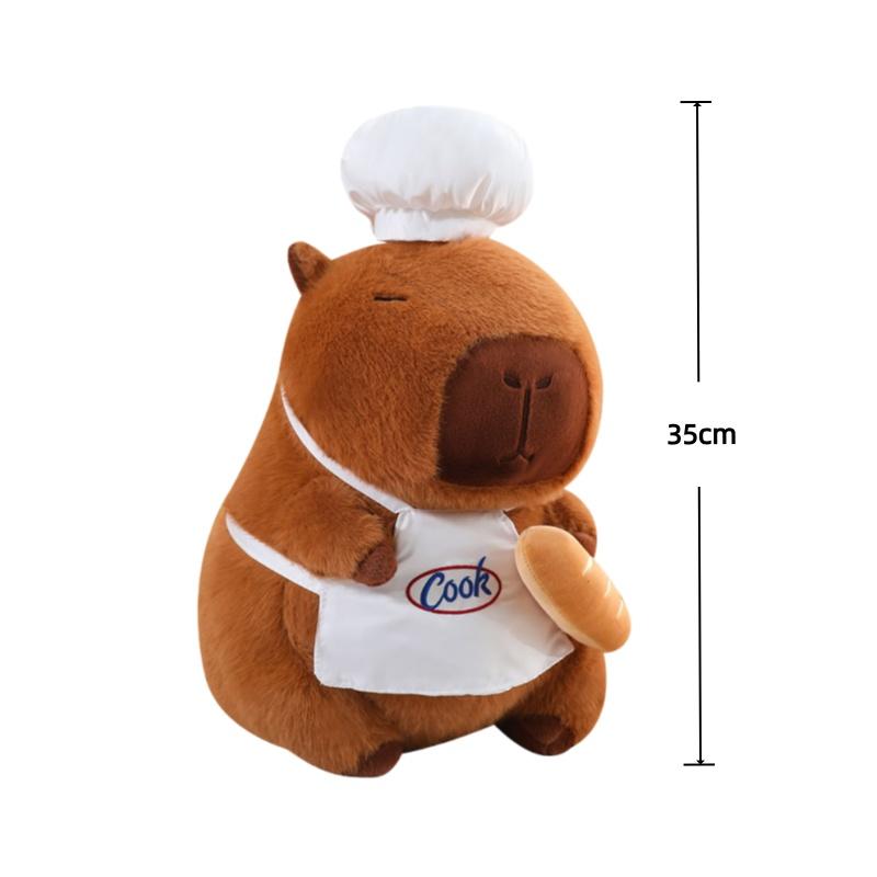 

adorably chef capybara plush toy kawaii capybara stuffed doll lovely anime animal room decor