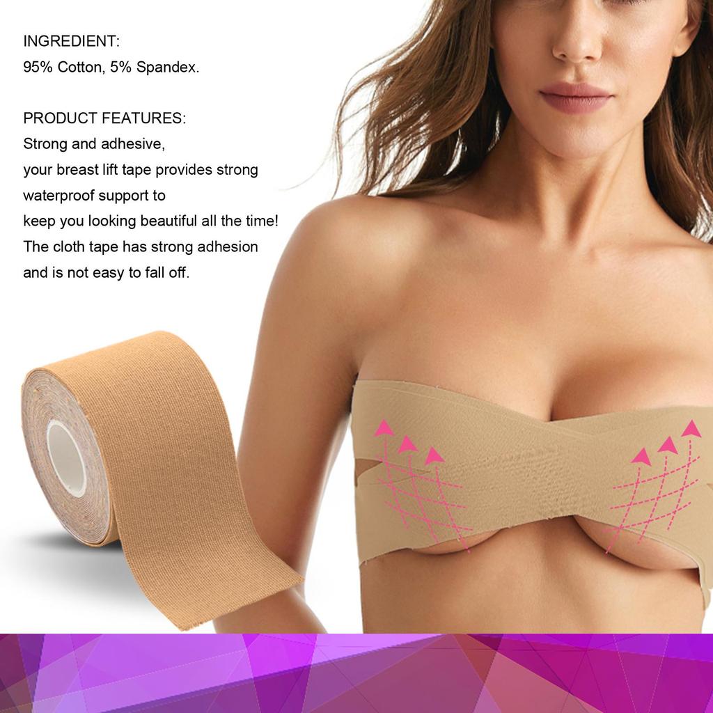 West&Month Invisible Elastic Fabric Breast Lift Tape Non-Scarring Anti-Sagging Expansion Gathering Breasts Elastic Fabric Tape