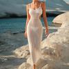 European and American Cross-Border Adjustable Suspender Beach Cover-Up Dress