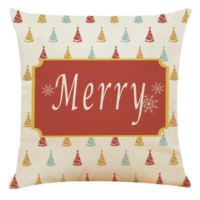 Наволочка для объятий с милым мультяшным рождественским Санта-Клаусом и лосем 45х45 см. Украшение с Рождеством. Украшение наволочки. 45*45CM