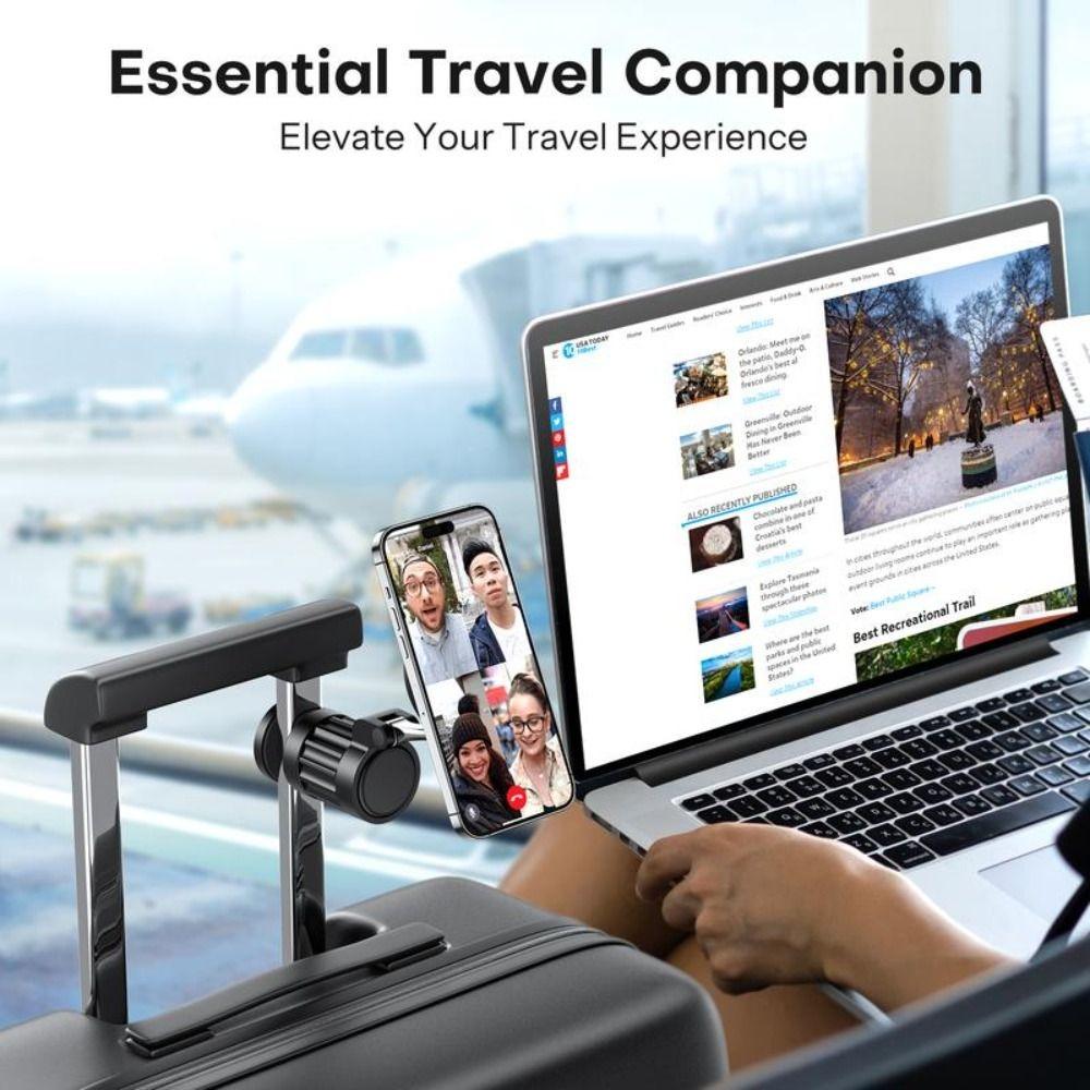 Foldable Travel Phone Holder 360° Rotating Magsafe Stand New Magnetic Airplane Phone Stand