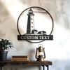 Custom Lighthouse Metal Sign Personalized Nautical Wall Art Home Coastal Decor Rustic Handcrafted Gift