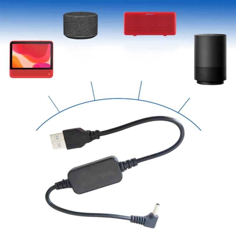 12V USB To DC3.5x1.35mm Elbow Power Cable For Desk Lamp Mini Fan Routers 35cm Length