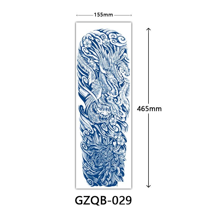 Herbal Tattoo Stickers, Semi-Permanent Tattoo Stickers, Herbal Juice Full Arm Tattoo Stickers