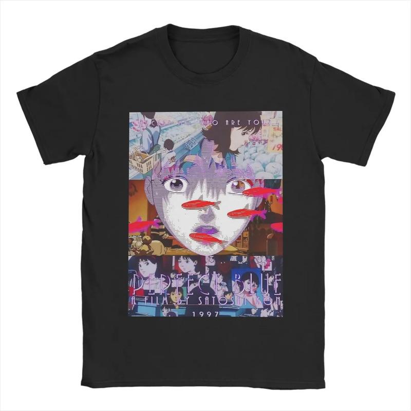 Aesthetic Anime Perfect Blue T-shirt Summer Cool Camiseta 10 S разноцветный