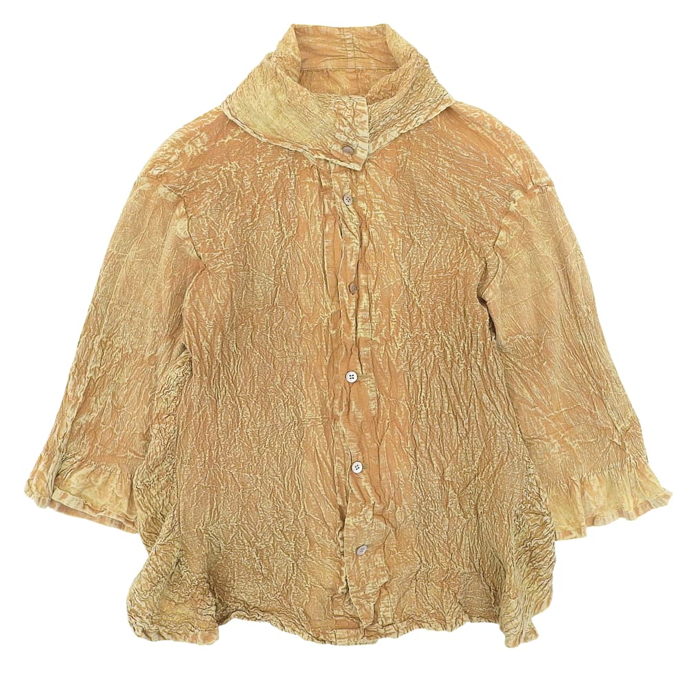 Haat Excellent Condition, High-neck, Tie-dyed Shirt Top for Women, Yellow, Size 2, HA31FJ526 Tops 2 yellowUsed