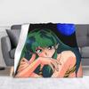 Urusei Yatsura Lum Decke Fleece Herbst/Winter Weltraummädchen Tragbar Ultra-Weich Überwurfdecke für Bett Draußen Plüsch Dünne Steppdecke