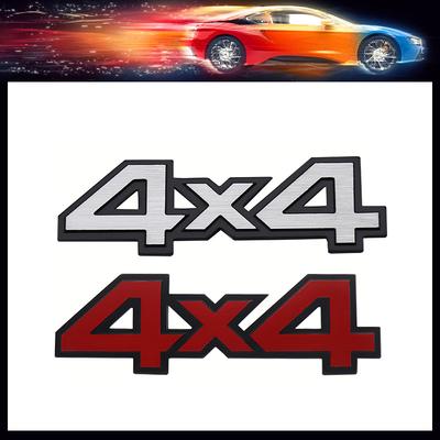 3D Bilstyling 4X4 Fyrhjulsdrift Bil Huv Skärm Bagageutrymme Bakre Motorhuv Namnskylt Dekal Emblem Märke Klistermärke för SUV Terrängbil