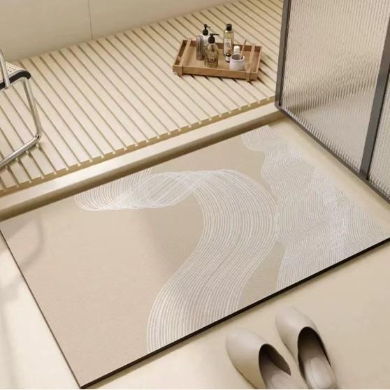 Bathroom Floor Mat, Bathroom Diatomaceous Earth Absorbent Mat, Bathroom Entrance Carpet, Non Slip Foot Mat,Water Absorbing Rug