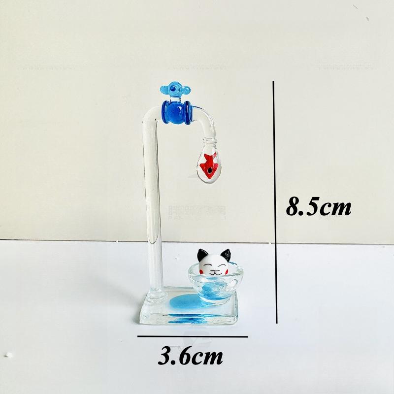 Tischglas Wasserhahn Kleine Verzierung Geldsack Fisch Kätzchen Bad Niedlich Kreativ Handgefertigt Landschaft Handgefertigte Ornamente Kreativ Neu