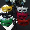 Maškarní poloviční obličejová maska pro ženy Duté vyřezávání Třpytivá párty maska Lehká Pohodlná Elastický pásek Halloweenský kostýmní doplněk