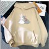Trend pattern digital hoodie Kawaii funny couple sweater hoodie loose casual top guard