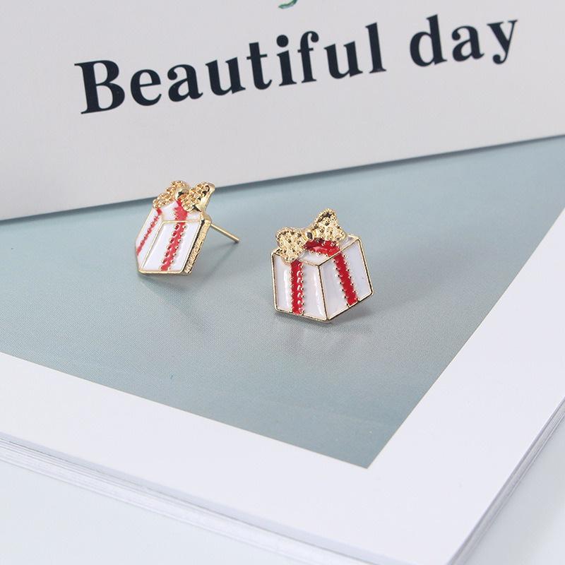 8 Styles of Stylish Women's Alloy Christmas Tree Earrings Christmas Gift Earrings.