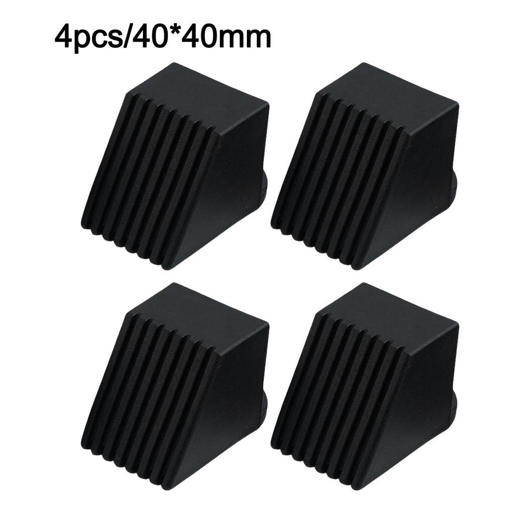 Set of 4 Non Slip Rubber End Covers for Fitness Equipment and Chair Legs