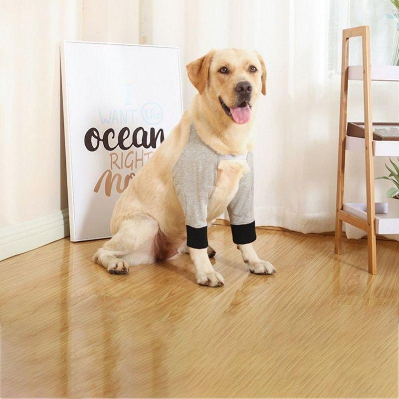 Practical Breathable Dog Recovery Sleeve Cotton Adjustable Puppy Elbow Wrap Soft Anti-lick Dog Elbow Protector For Dog Front Leg