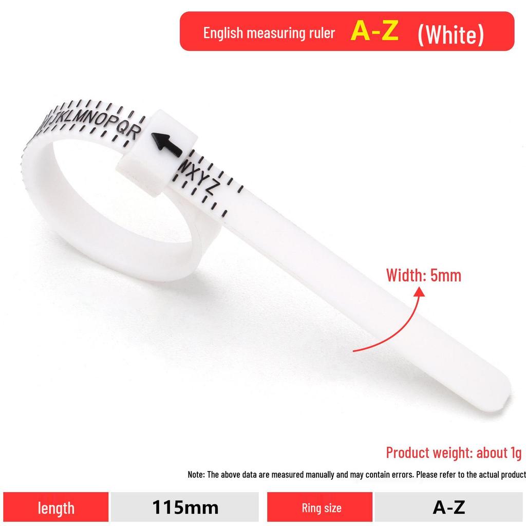 Portable Finger Ring Size Measuring Tape - Soft & Flexible Ruler for Accurate Finger Circumference Measurement
