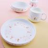 Noritake Bowl with Rice and Mug Set Rice Light Microwave and Dishwasher Fine Porcelain 4 Plate, Handle, Bowl, (Plate 16cm, 300cc, Bowl 16cm, 370cc,