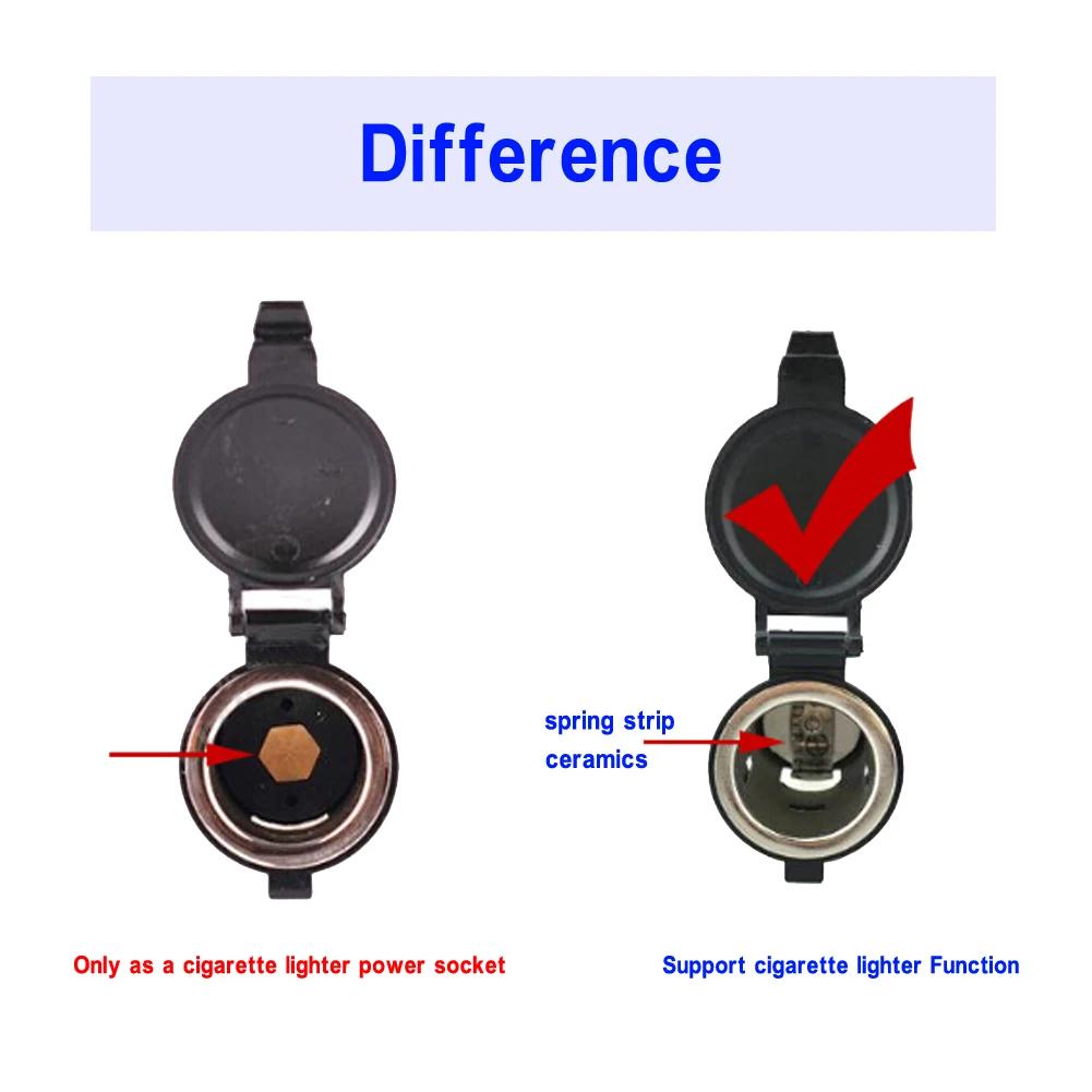 1-5Pcs Cigarette Lighter Female Socket 12-24V Power Plug Case Female Cover Seat With Waterproof Cover Case Auto Accessories