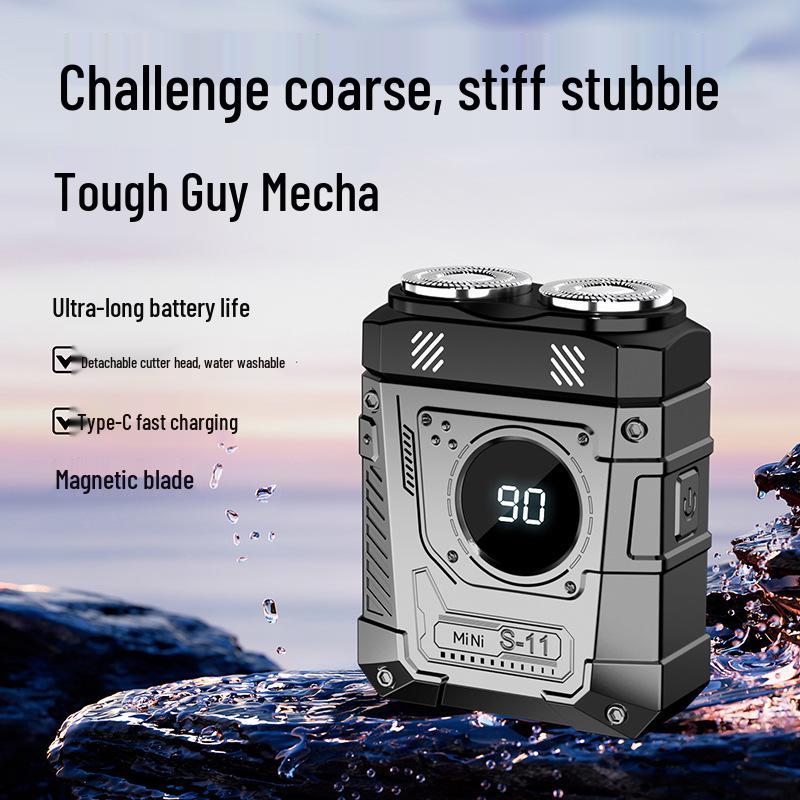 Douyin Панк-электрические кусачки для ногтей и мини-триммер для бороды – Мужская портативная ультрачистая бритва