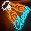 Cheers Sign Neon Signs LED Neon Light Sign Cheers Neon Bar Sign, USB Powered Light Up Wall Decor for Teen Boys Room Party Light