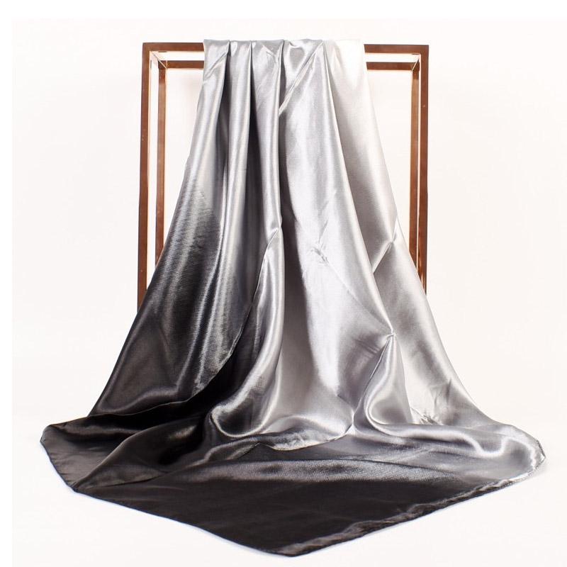 Silk Head Scarf Women Luxury Fashion Hair Scarves Summer Foulard Femme Satin Shawl Kerchief Girls Square Headscarf Bandana Cheve
