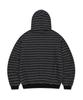 Wacky Willy Striped Zip-Up Hoodie Gray