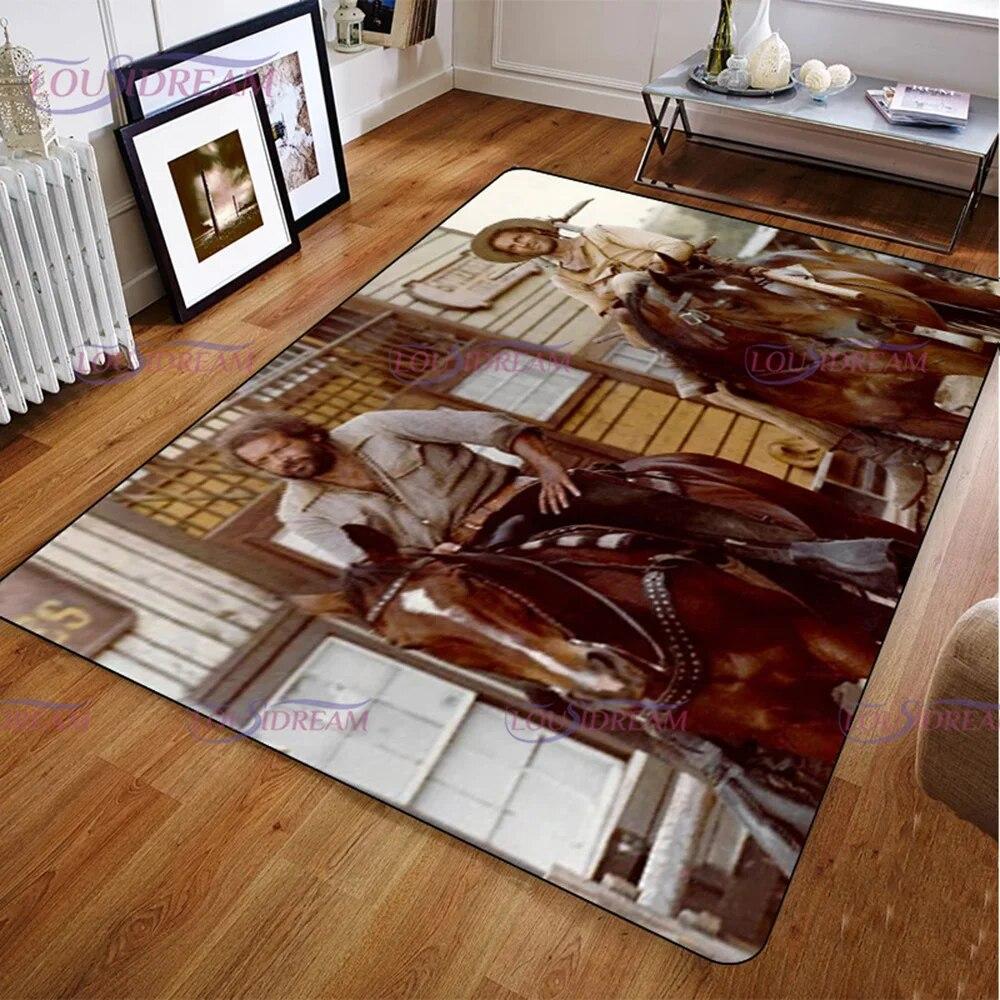 Gioco classico creativo Tappeti Bud Spencer e Terence Hill Tappeto per soggiorno Camera da letto Tappetino decorativo antiscivolo per la casa 60cm x 90cm
