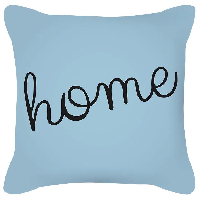 Cushion Cover Geometric Pattern Blue Gray Pillow  Upholstered Sofa   Home Decor