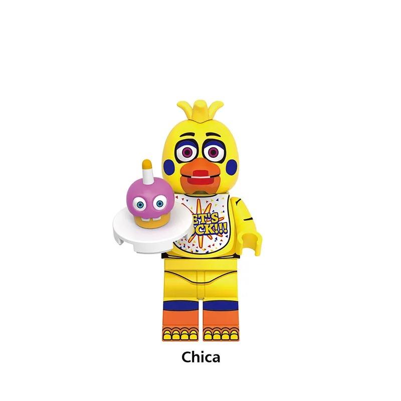 NUEVO Juego FNAF Nights Figura Mini Figuras Bloques de Construcción Esqueleto Juguetes de Terror regalo juguetes para niños molde rey