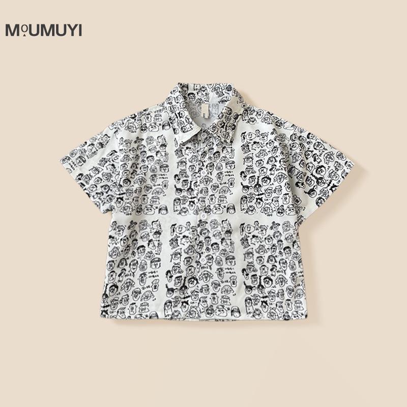 

Детский комплект с цветочным принтом, футболка с коротким рукавом и шорты, повседневный принт «Аватар», летняя коллекция 2025 110 cm