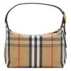 Burberry Vintage Check Equestrian Knight Hobo Bag, Luxury Archive Beige Canvas Leather Trim Shoulder Handbag for Women, Daily Commute 81197731