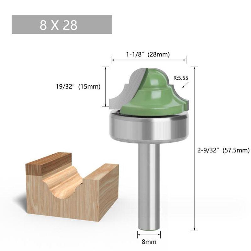 8mm Shank Router Bit Bearing Double Roman Ogee Edging Milling Cutter For Wood Woodwork Line Knife Hobbing