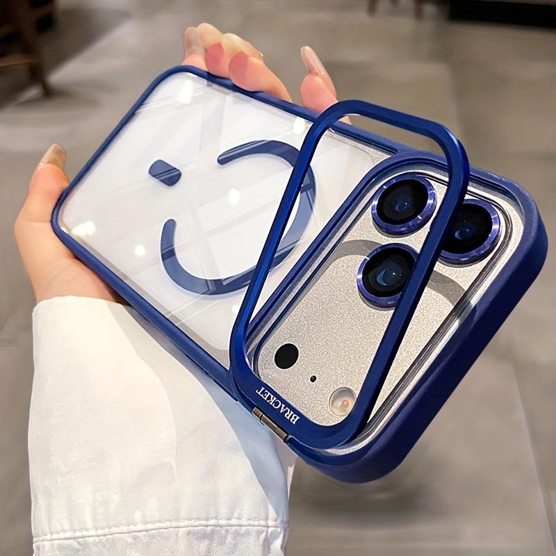 Transparent Magnetic Bracket Phone Case For For Iphone 17 16 1 14 13 Pro Max 16Pro 17Pro Lens Protection Holder Stand Cover