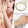 Classic Stainless Steel Snake Chain Bracelet for Women Gold Plated Blade Chain Bracelets Fashion Jewelry Christmas Gift