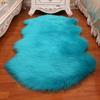 European Imitation Wool Plush Carpet - Gray and White
