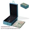 Modern Square Embossed Design Jewelry Storage Box for Necklaces Bracelets Brocade Cloth Luxury Gift Elegant Packaging Box