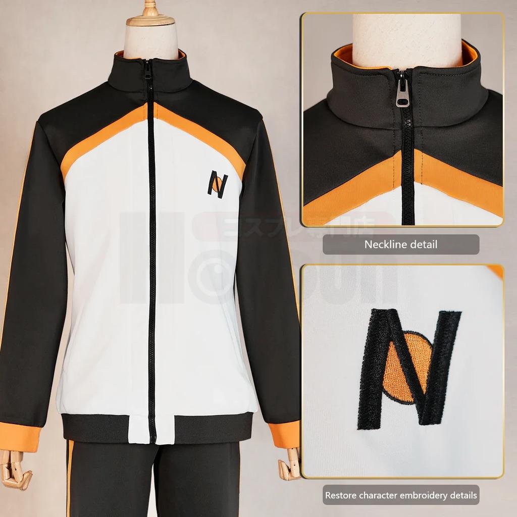 Re:Life In A Different World From Zero Anime Natsuki Subaru Cosplay Costume Embroidery Full Zip Tracksuit Elastic Pants