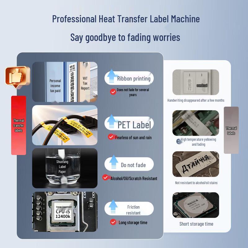 Supvan MP50 Series Portable Label Printer & Tapes CN plug (adapter included)
