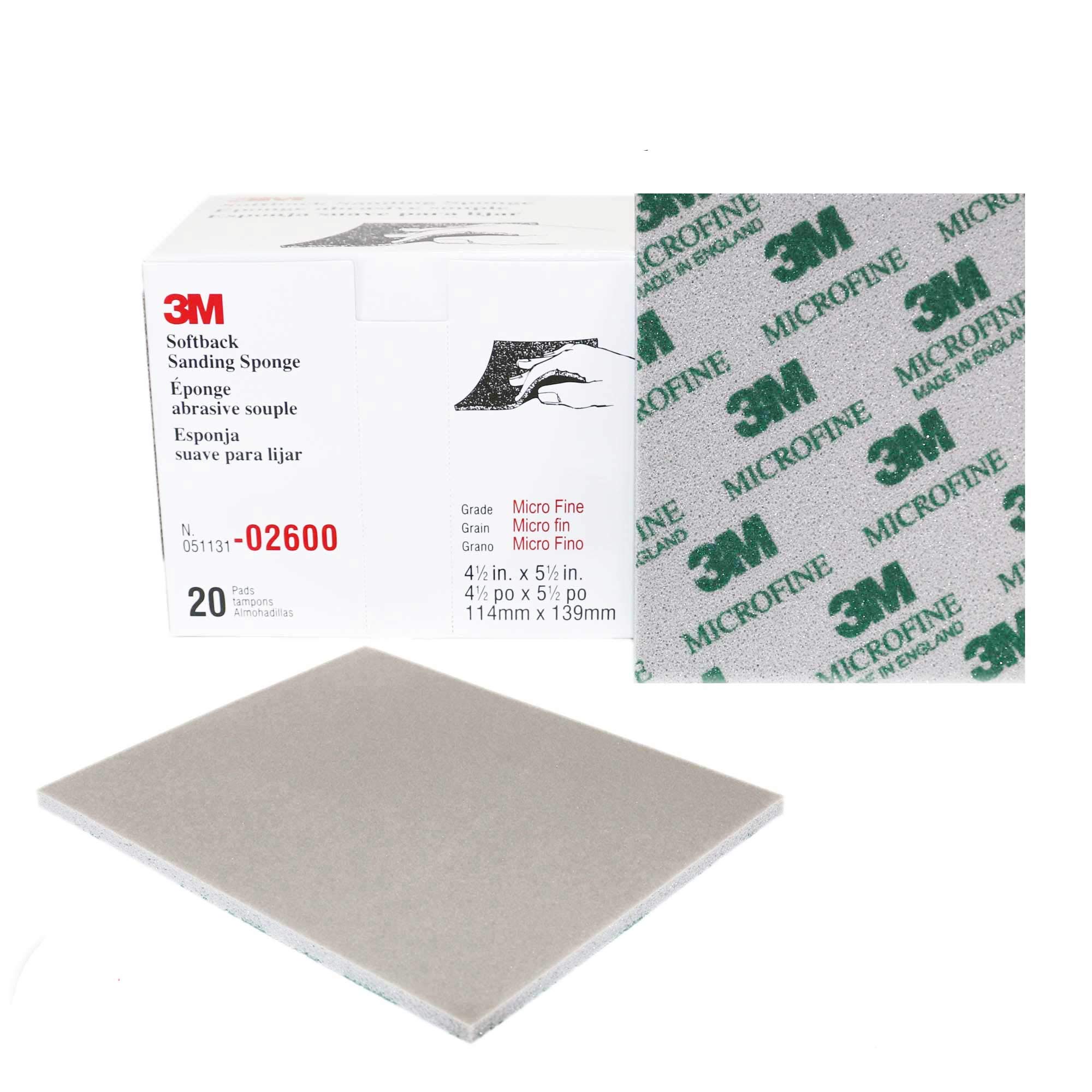 

Abrasive Sponge Sandpaper Pack of 114mm x Microfine Equivalent 02600, 20, 139mm, #1200-1500