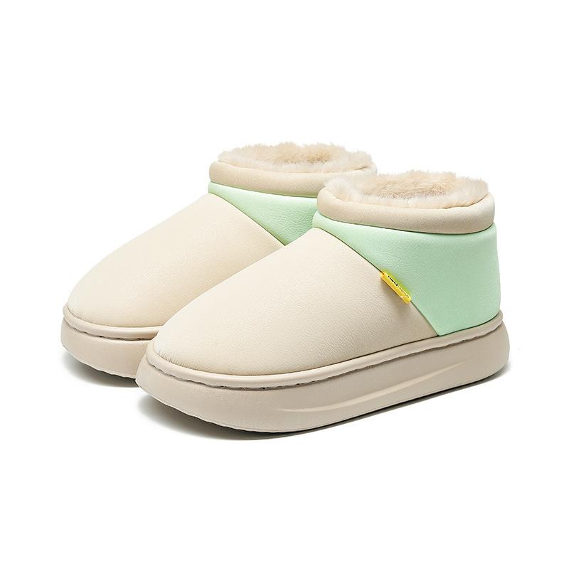 Cotton slippers winter home use velvet comfortable warm non-slip deodorant waterproof cotton shoes winter