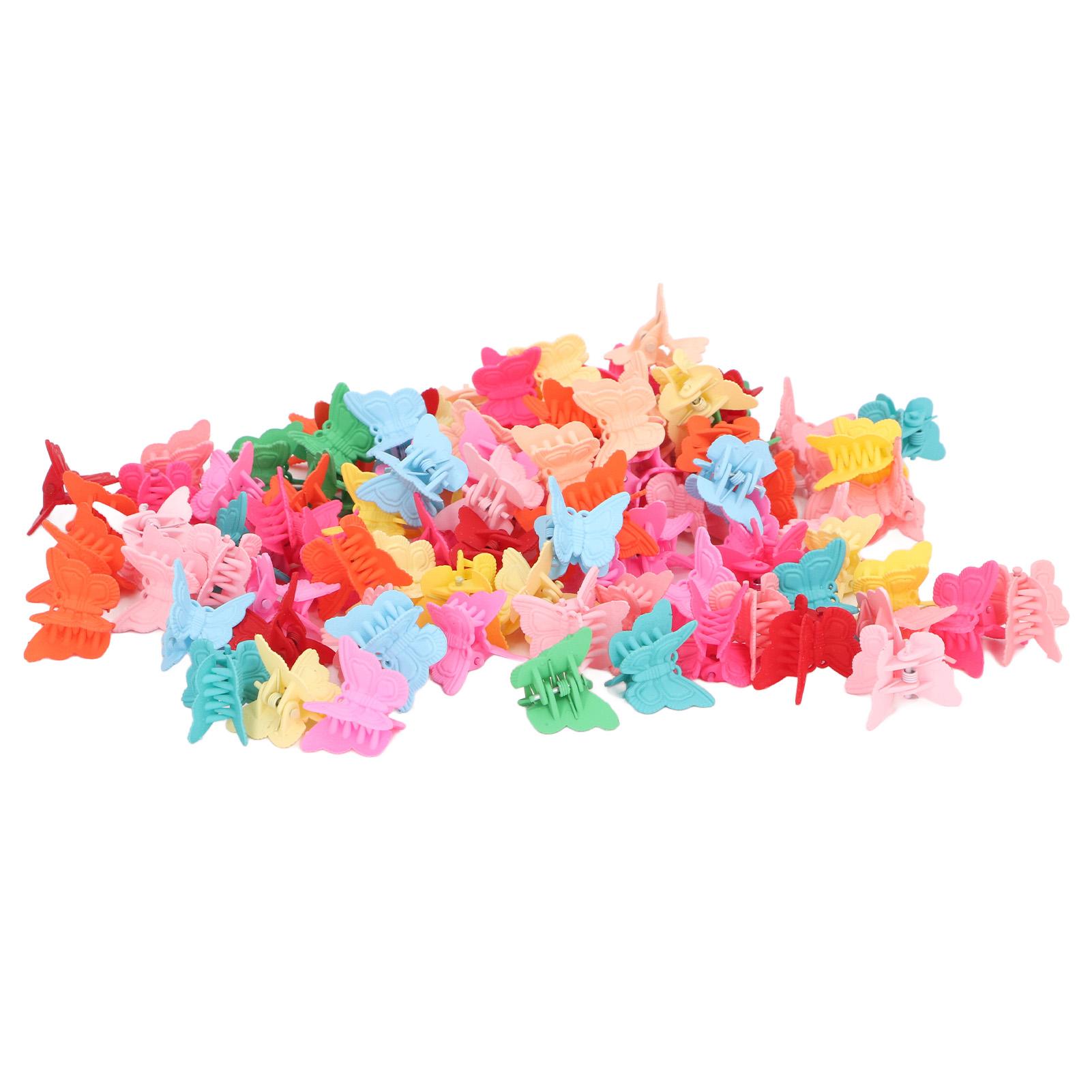 

100pcs Mini Butterfly Hair Clips for Toddler Girls Colorful Hair Accessories Cute Butterfly Hair Clips
